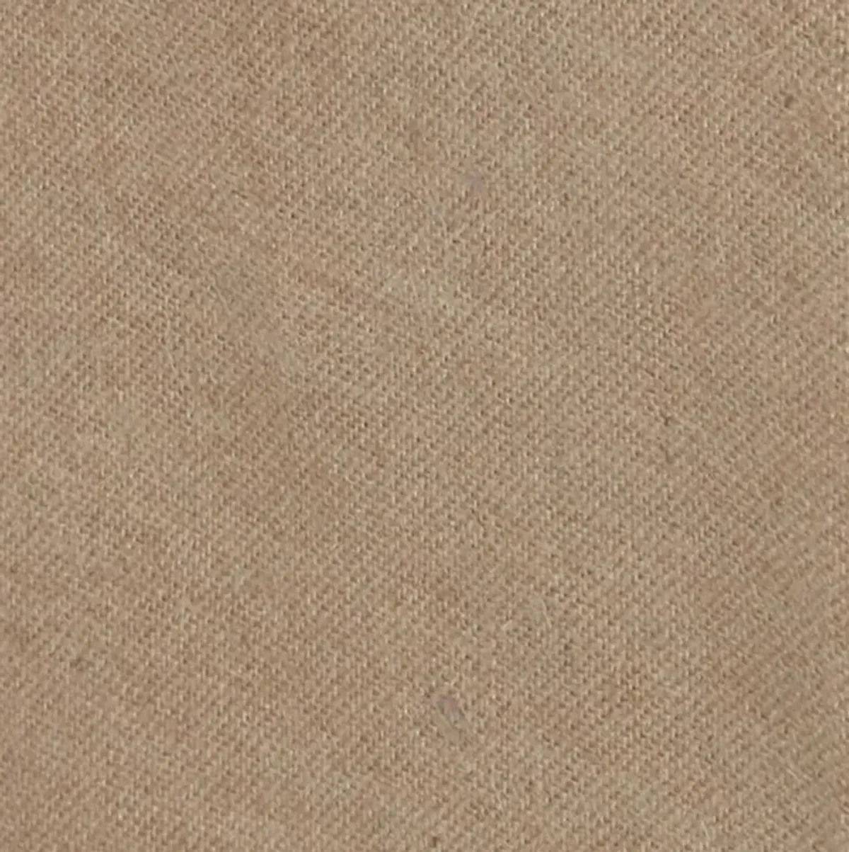 Kuma Queen Bed Skirt, Spilt Corners, Burlap Drop, Polyester Platform, Brown - Benzara
