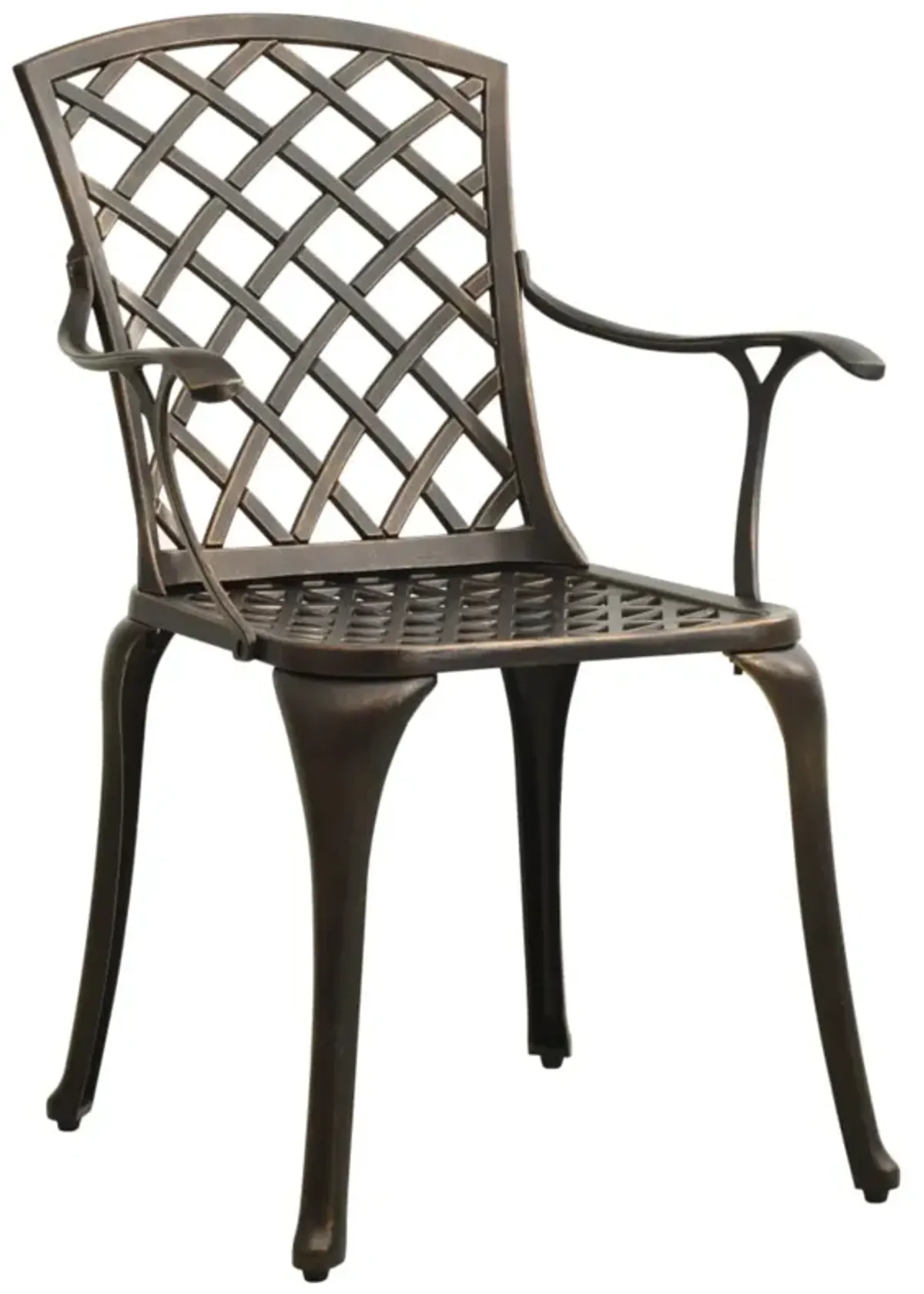 vidaXL 3 Piece Bistro Set Cast Aluminum Bronze