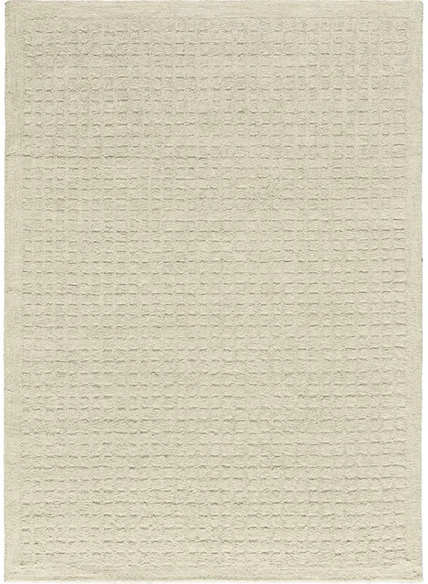 Pure Grids PGR01 Ivory/Beige 5'3" x 7'3" Rug