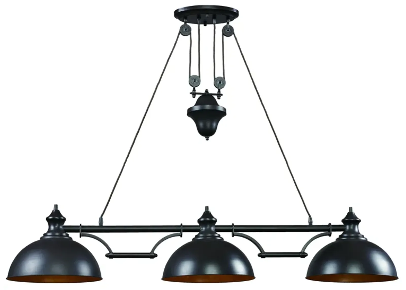 Farmhouse 56'' Wide 3-Light Chandelier