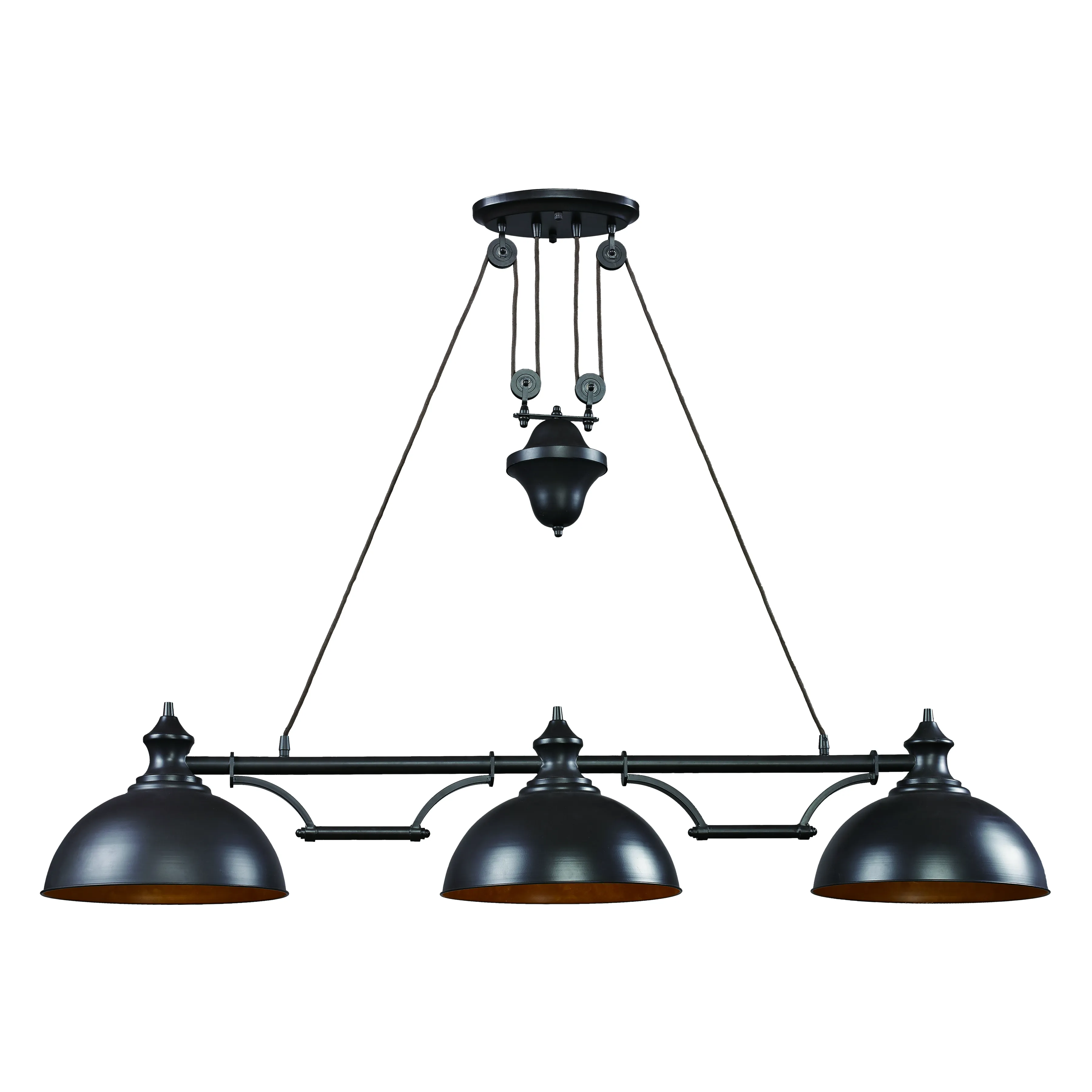 Farmhouse 56'' Wide 3-Light Chandelier