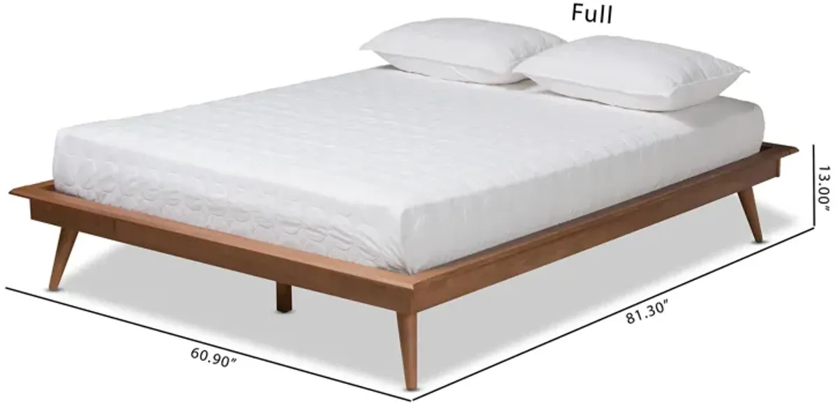 Baxton Studio Karine  Walnut Brown Finished Wood Queen Size Platform Bed Frame