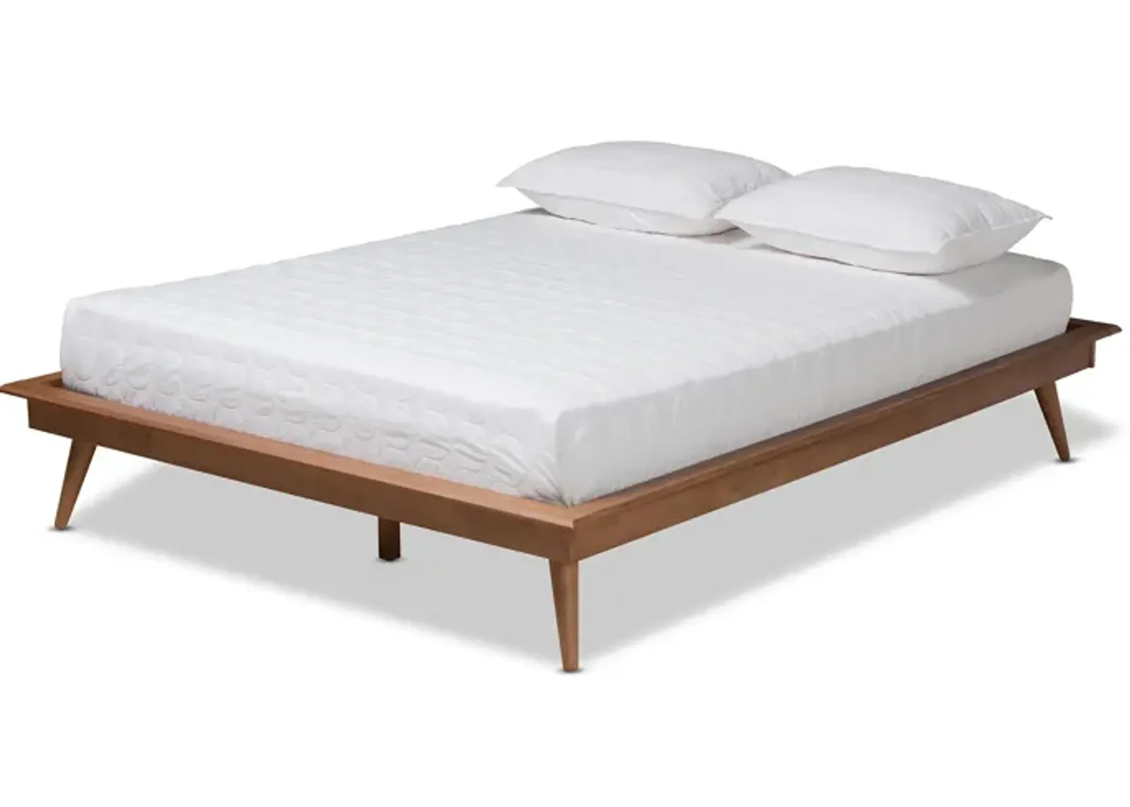 Baxton Studio Karine  Walnut Brown Finished Wood Queen Size Platform Bed Frame