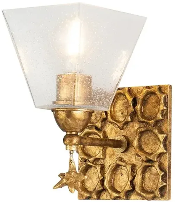 Lucas McKearn Star 1-Light Wall Sconce In Gold