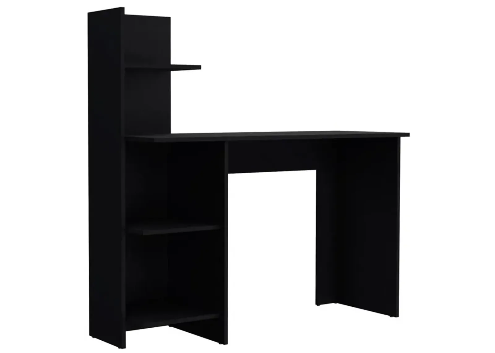 Toronto 120 Writing Desk, Four Shelves, Black -Office