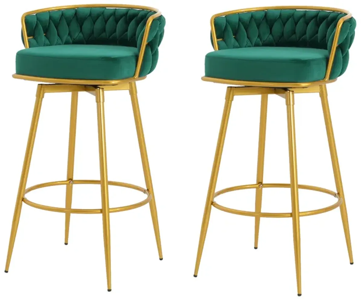 Merax Swivel Counter Height Bar Stools Set of 2