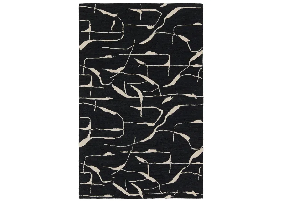 Mallino By Nikki Chu Noir Black 5' x 8' Rug