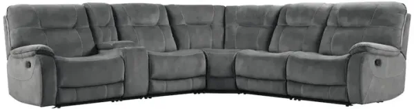 Parker Living Cooper - Shadow Grey 6 Piece Modular Manual Reclining Sectional