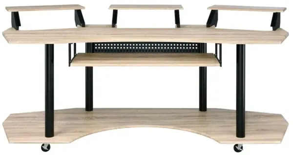 Eleazar Computer Desk, Natural Oak