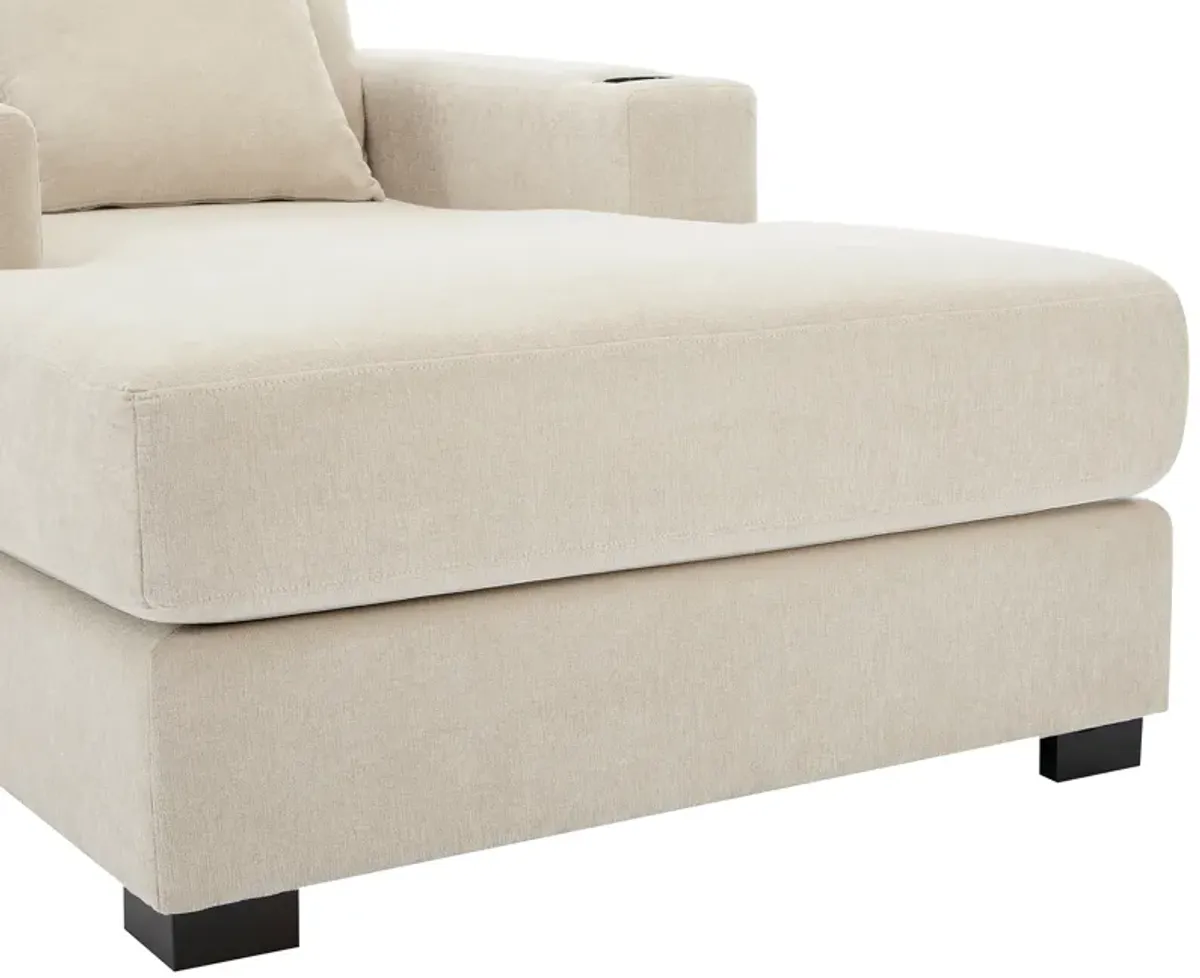 Merax Modern Chenille Chaise Lounge Sofa Couch