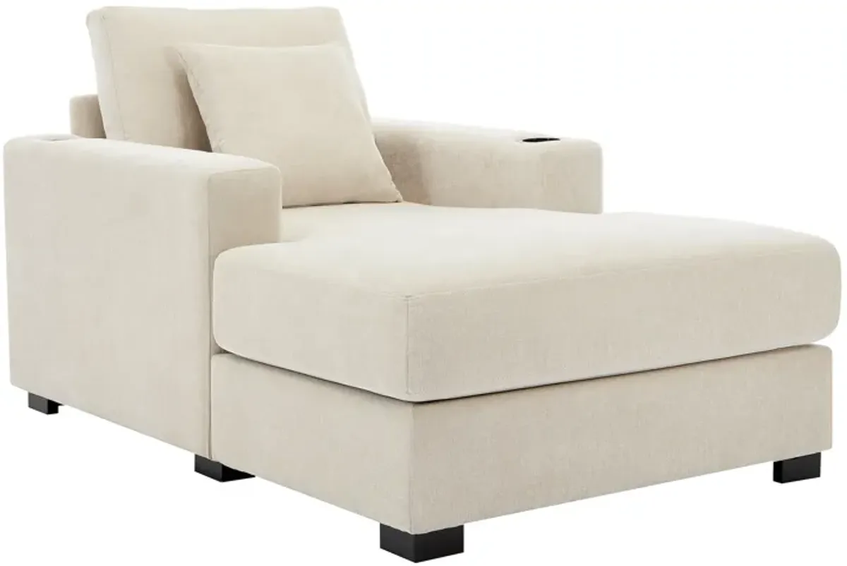 Merax Modern Chenille Chaise Lounge Sofa Couch