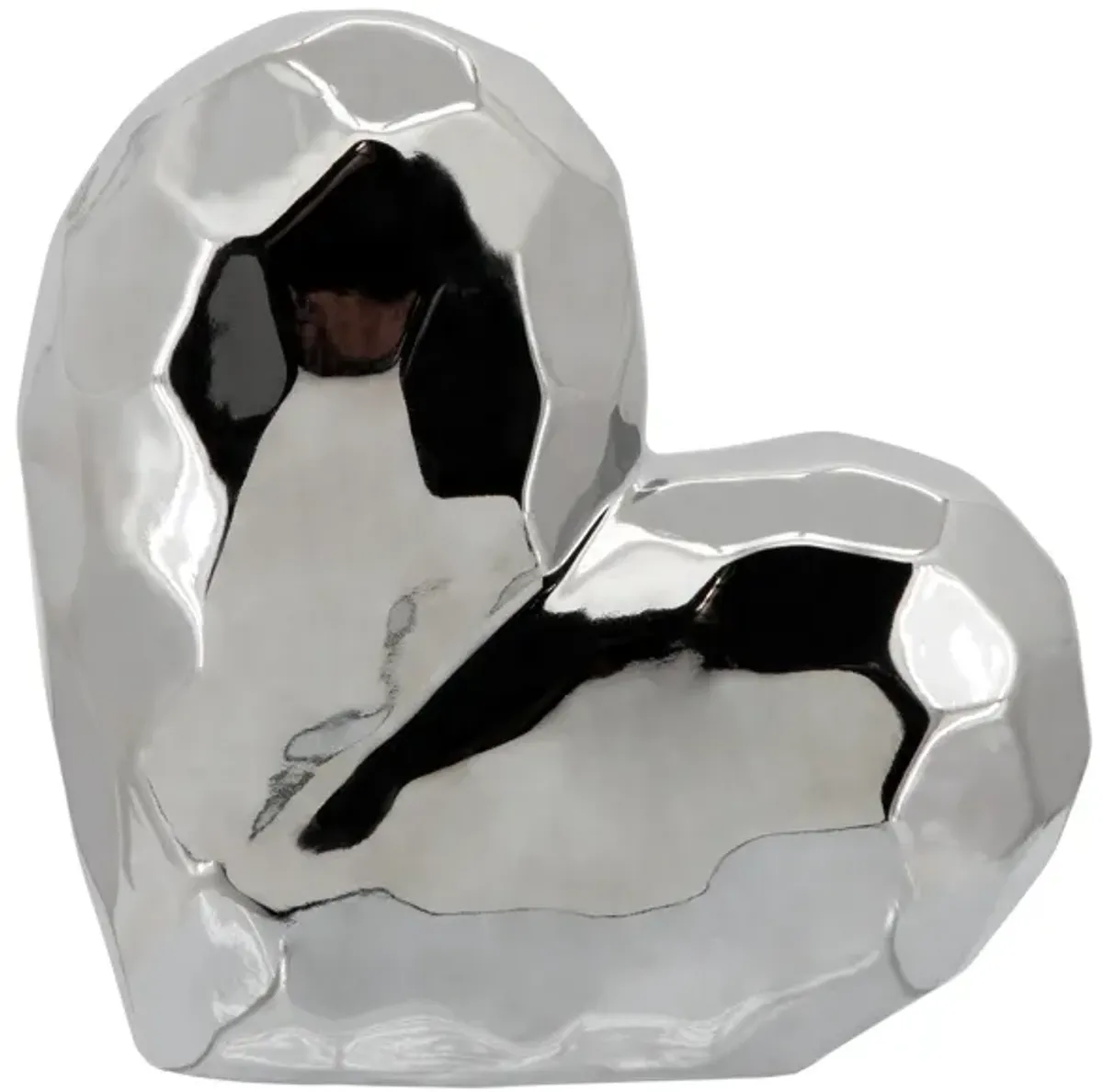 8"x8" Ceramic Heart Sculpture