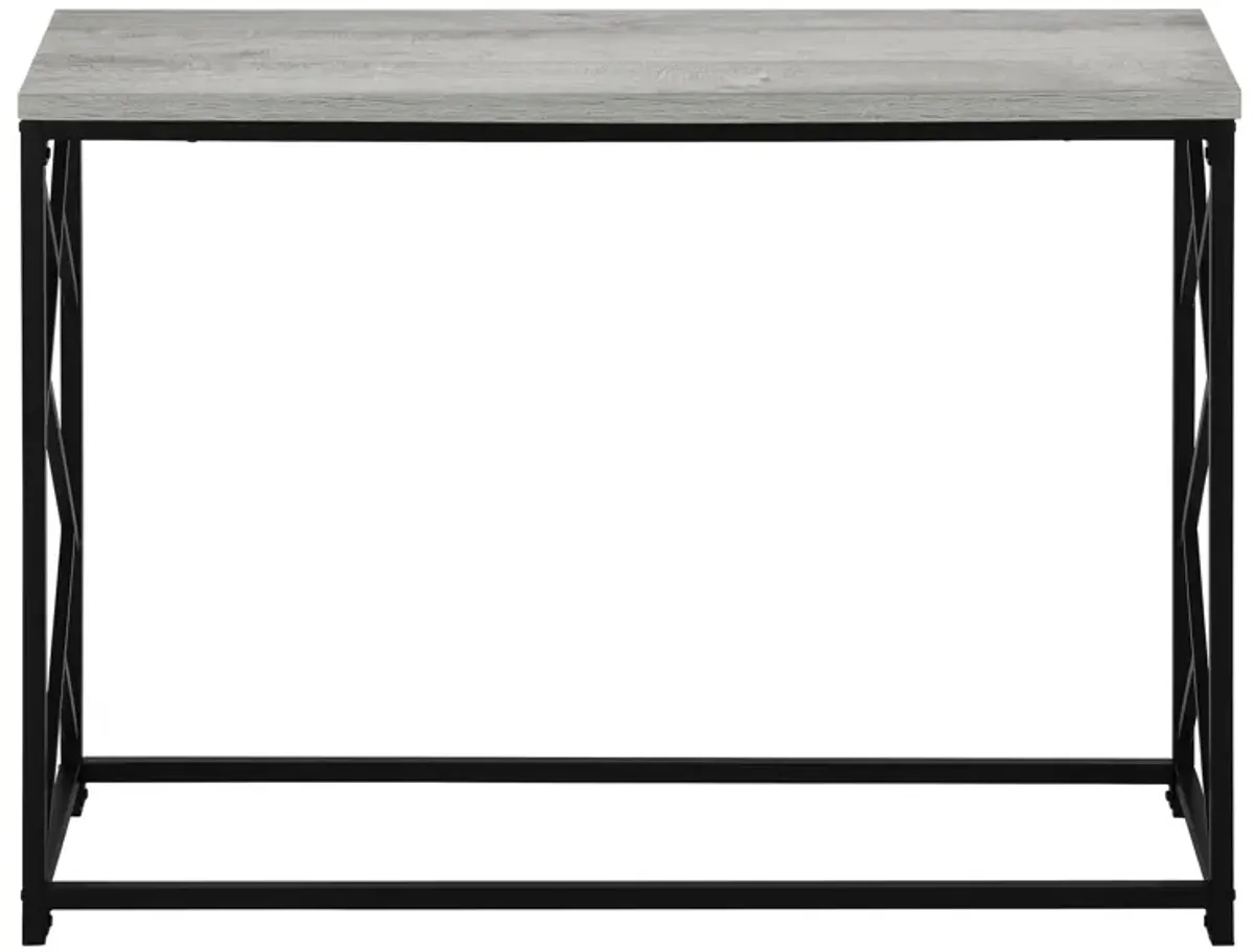 Monarch Specialties I 3532 Accent Table, Console, Entryway, Narrow, Sofa, Living Room, Bedroom, Metal, Laminate, Grey, Black, Contemporary, Modern