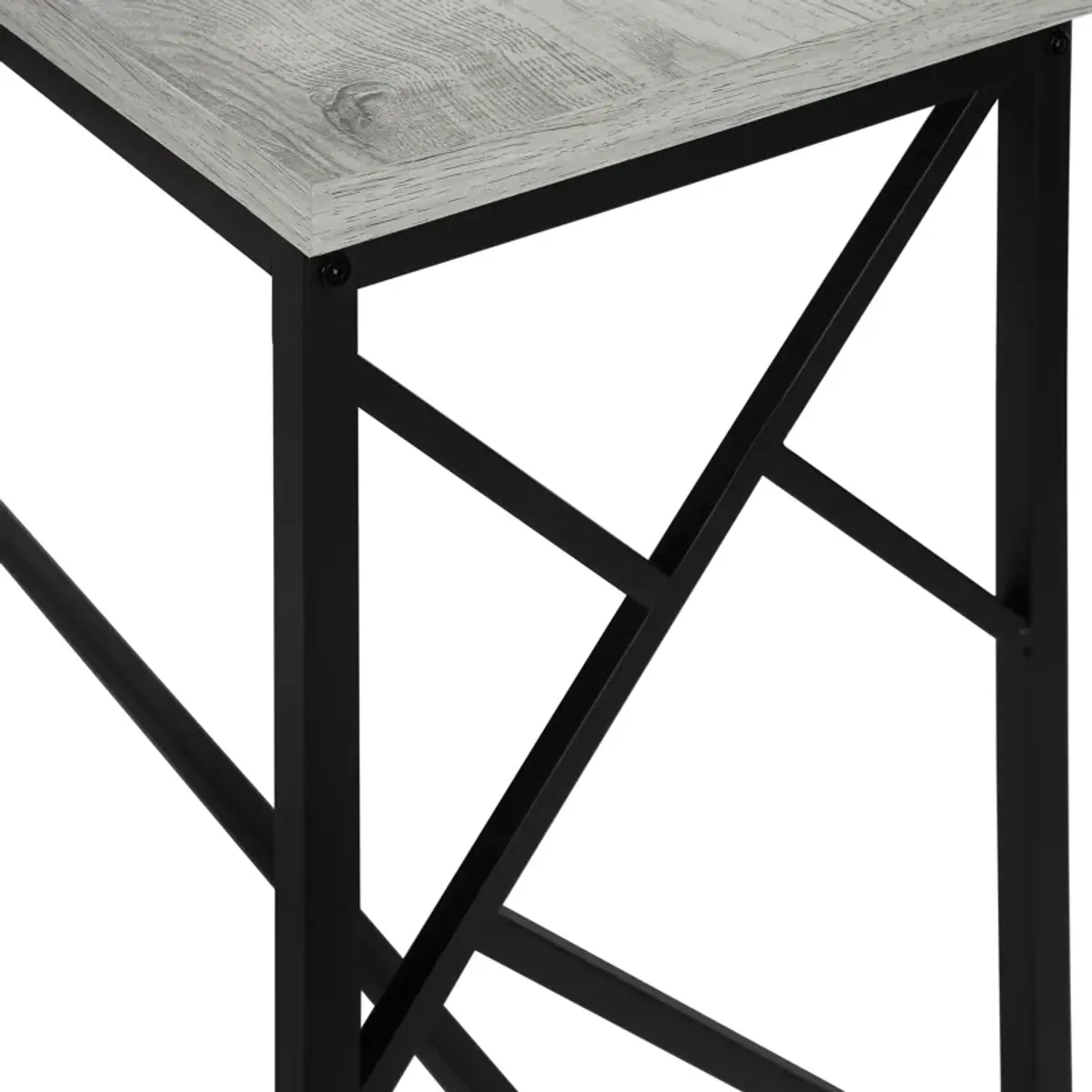 Monarch Specialties I 3532 Accent Table, Console, Entryway, Narrow, Sofa, Living Room, Bedroom, Metal, Laminate, Grey, Black, Contemporary, Modern