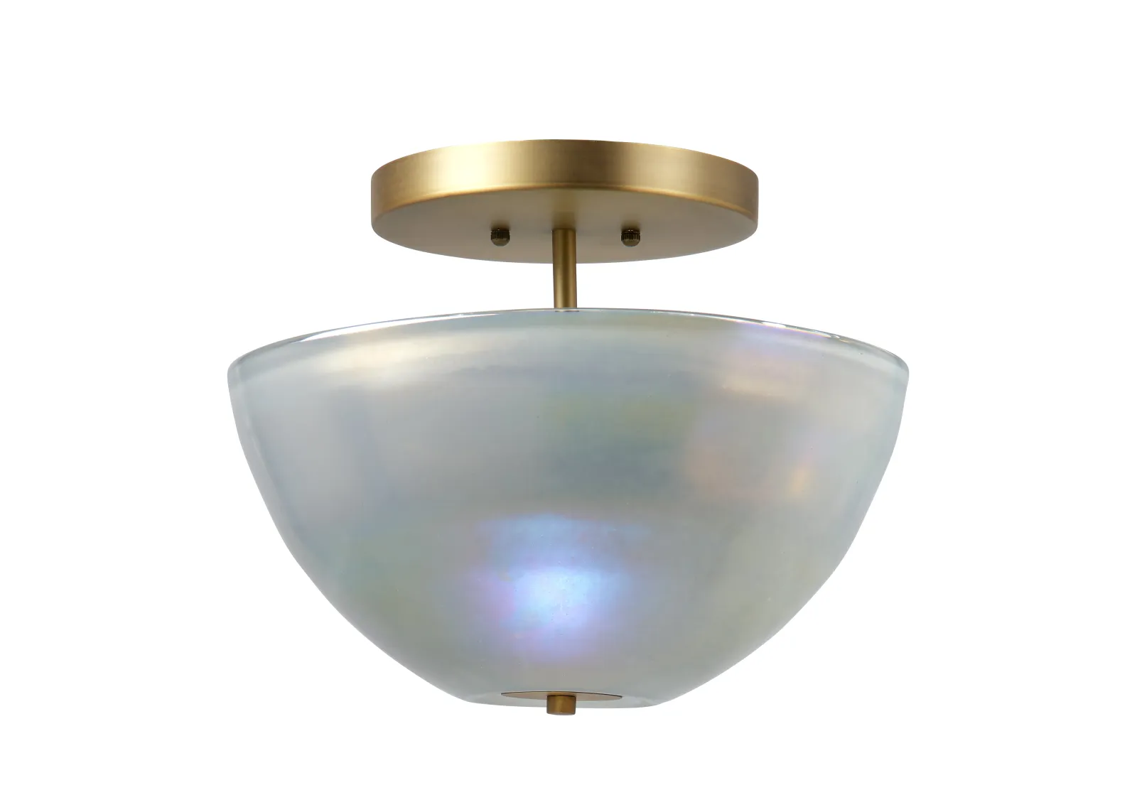 Vapor Glass Bowl Semi-Flush Mount, Grey