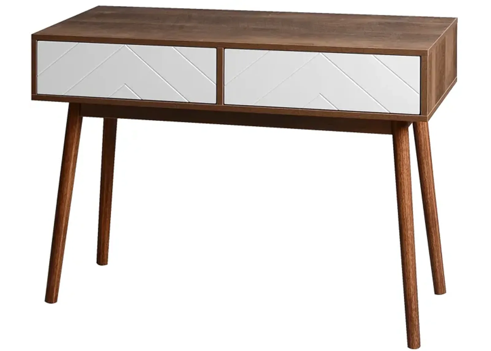 Mid-Century Modern Writing Desk with Spacious Work Surface and Storage