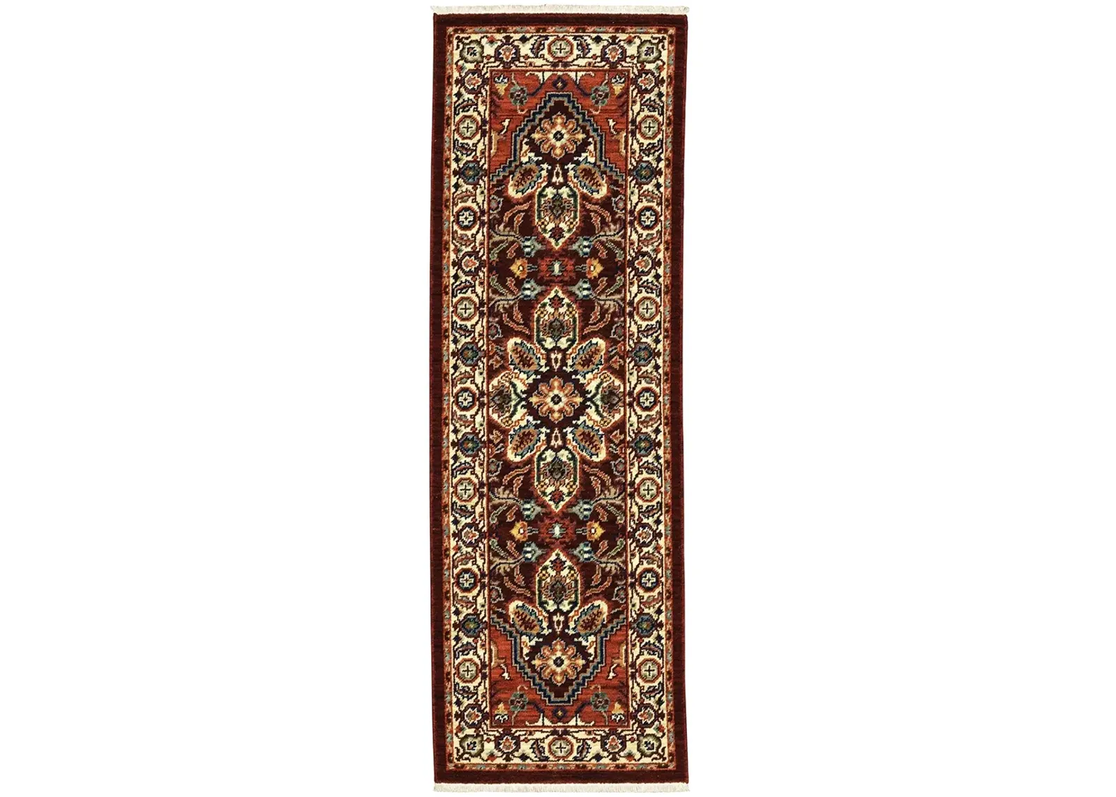 Lilihan 2'6" x 12' Red Rug