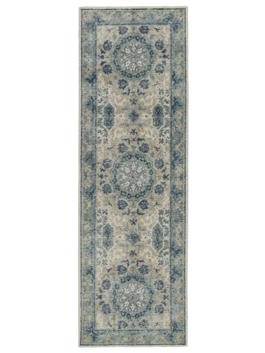 Kai Modify Blue 3' x 12' Runner Rug