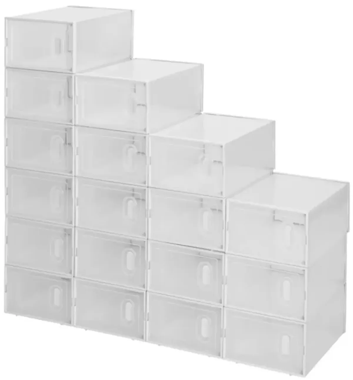 Shoe Storage Boxes 18-Pack – Clear, Stackable Organizers for Shoes and Accessories