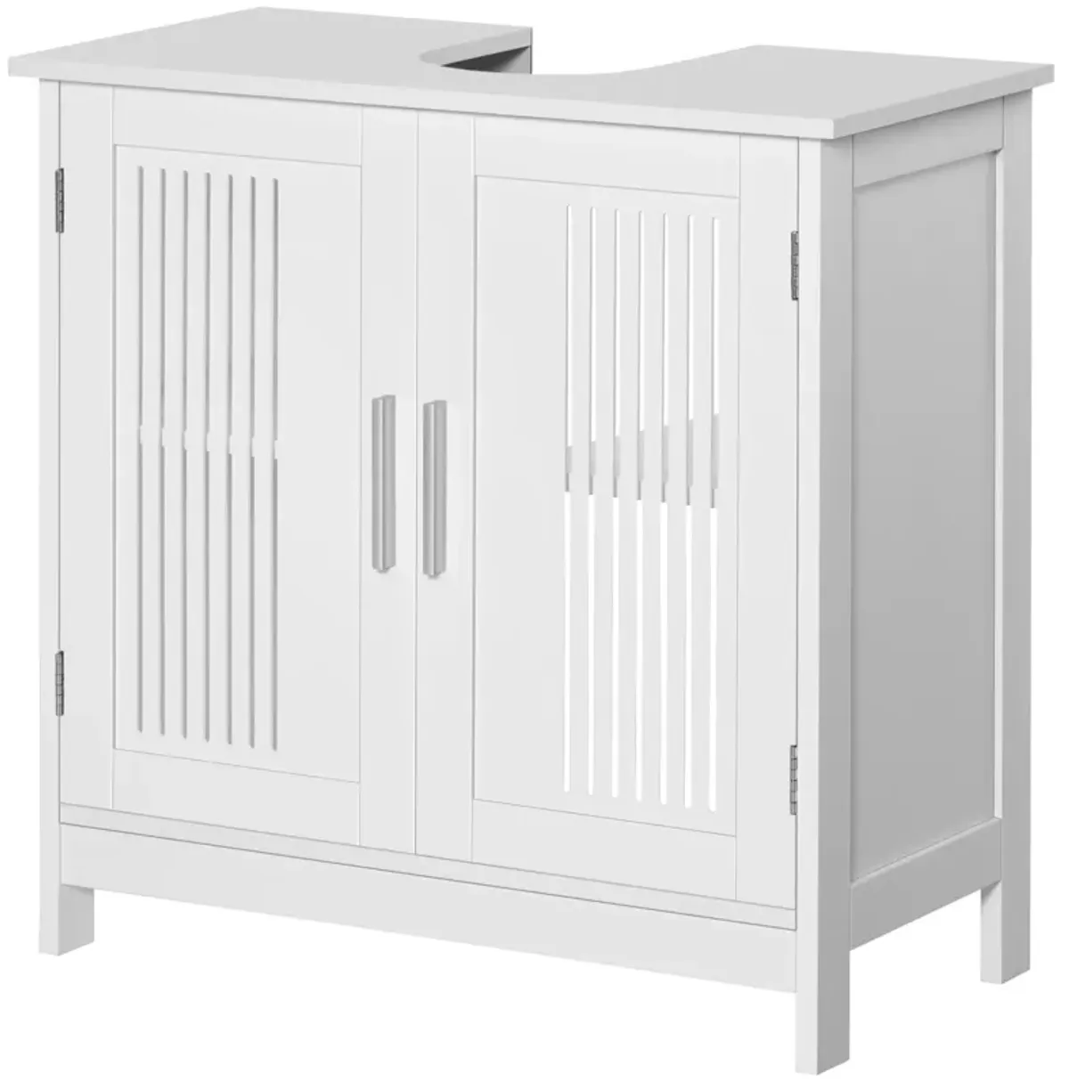 Bathroom Under Sink Cabinet Vanity Unit w/ Adjustable Storage Shelves, White