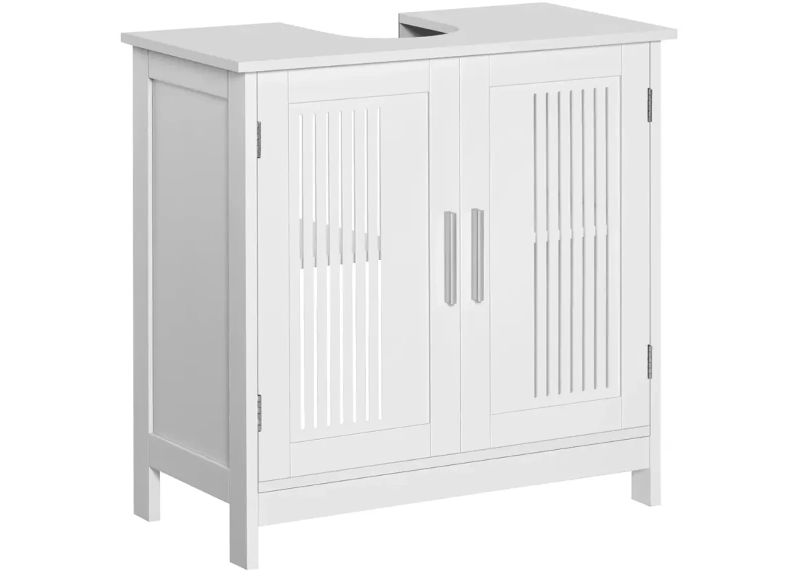 Bathroom Under Sink Cabinet Vanity Unit w/ Adjustable Storage Shelves, White