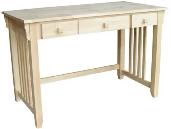 Solid Wood Desk with Pull-Out Keyboard Tray & Storage Drawer