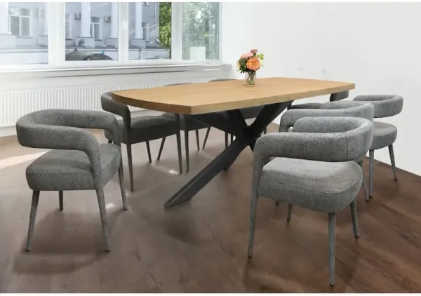 Logan 82 Dining Table with 4 sets of Galway Grey Side Chairs