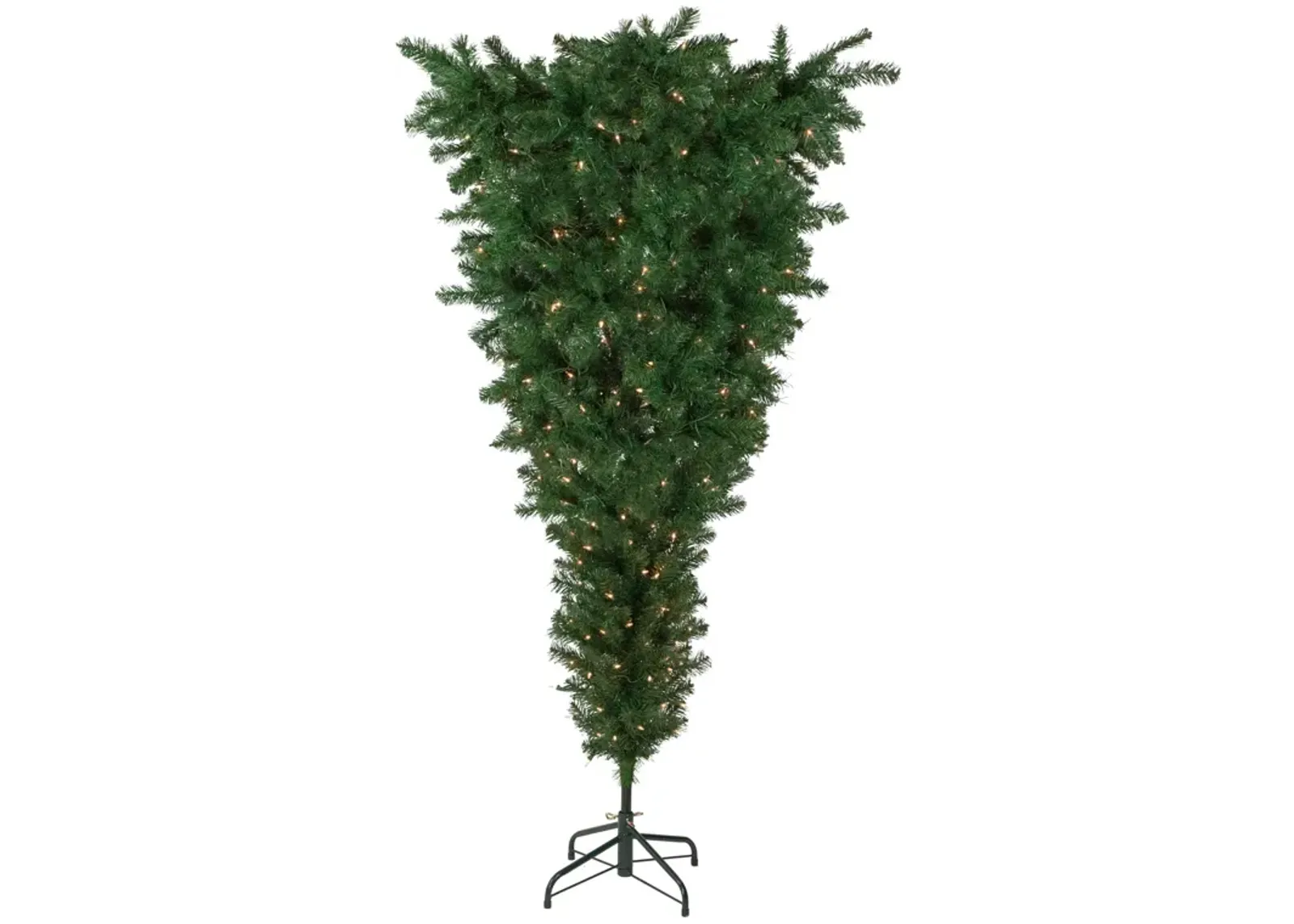 5.5' Pre-Lit Medium Upside Down Spruce Artificial Christmas Tree  Clear Lights