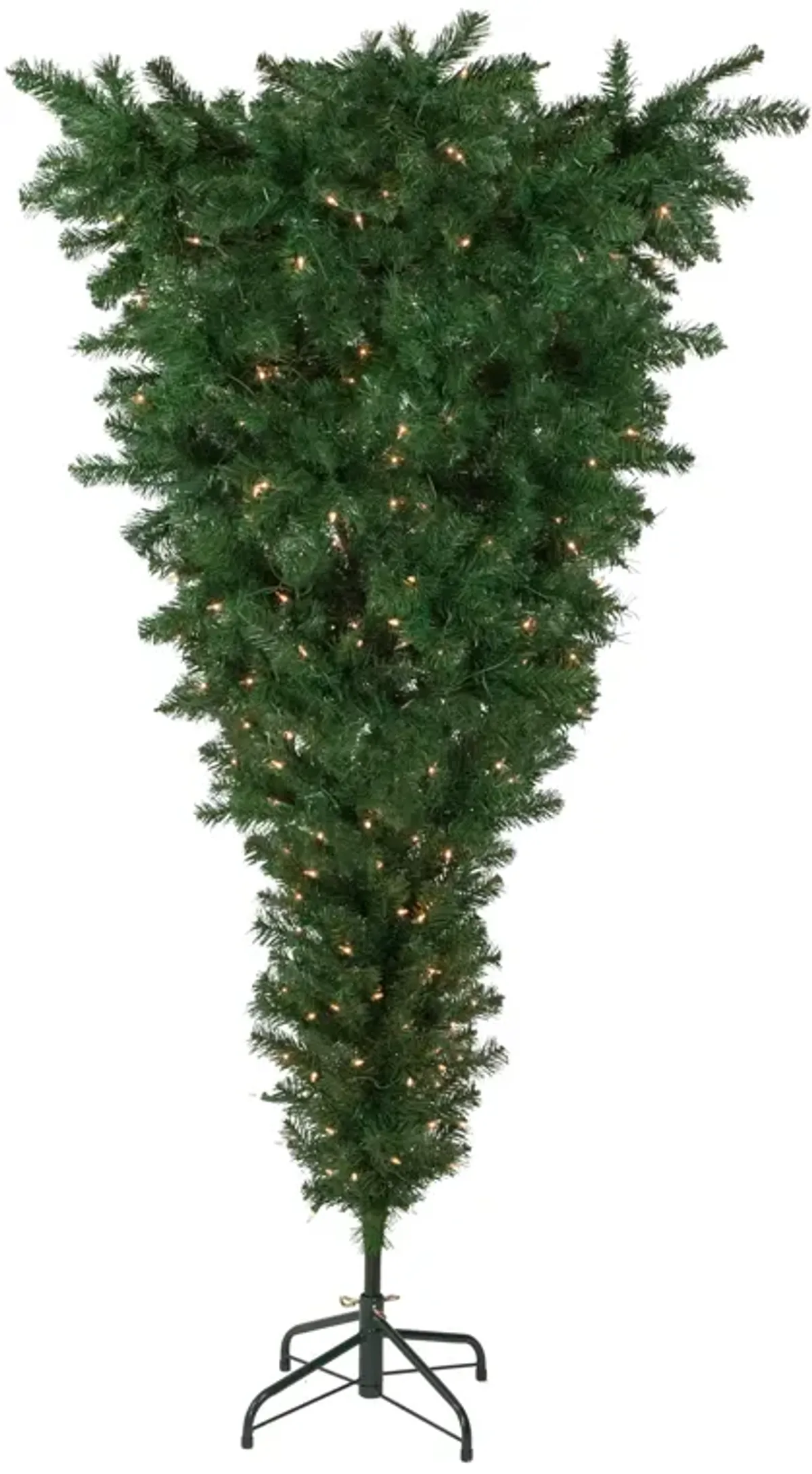 5.5' Pre-Lit Medium Upside Down Spruce Artificial Christmas Tree  Clear Lights