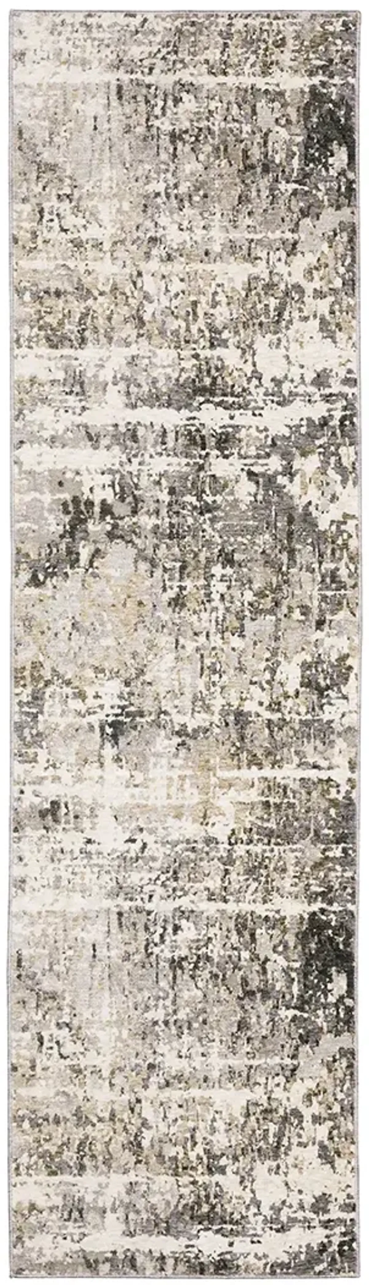 Nebulous 2'3" x 7'6" Grey Rug