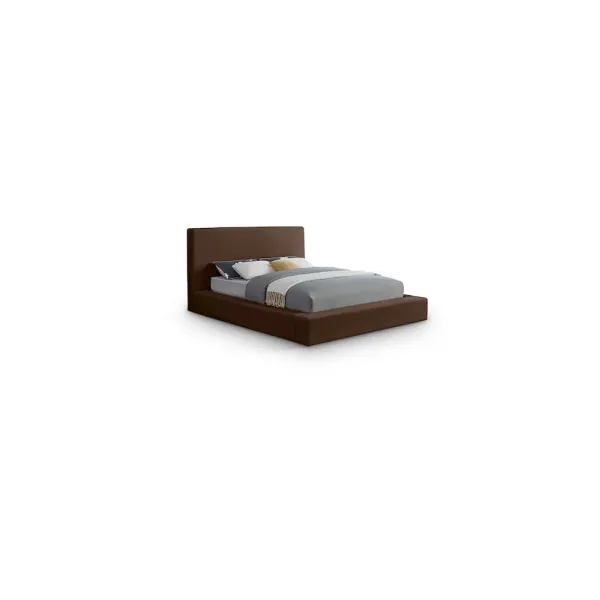 Meridian Furniture Dorian Brown Velvet Queen Bed