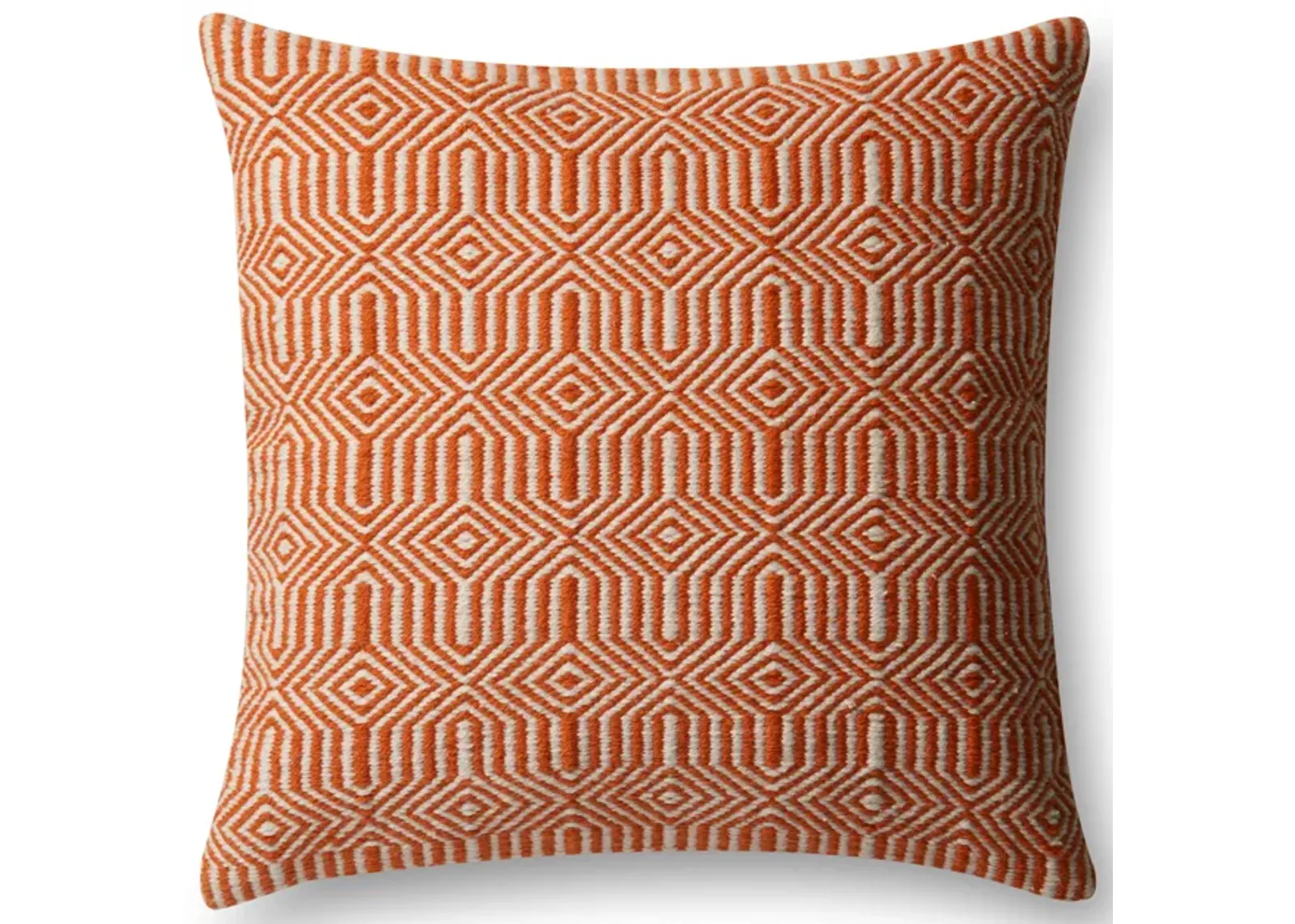 P0339 Orange/Ivory 22"x22" Poly Pillow