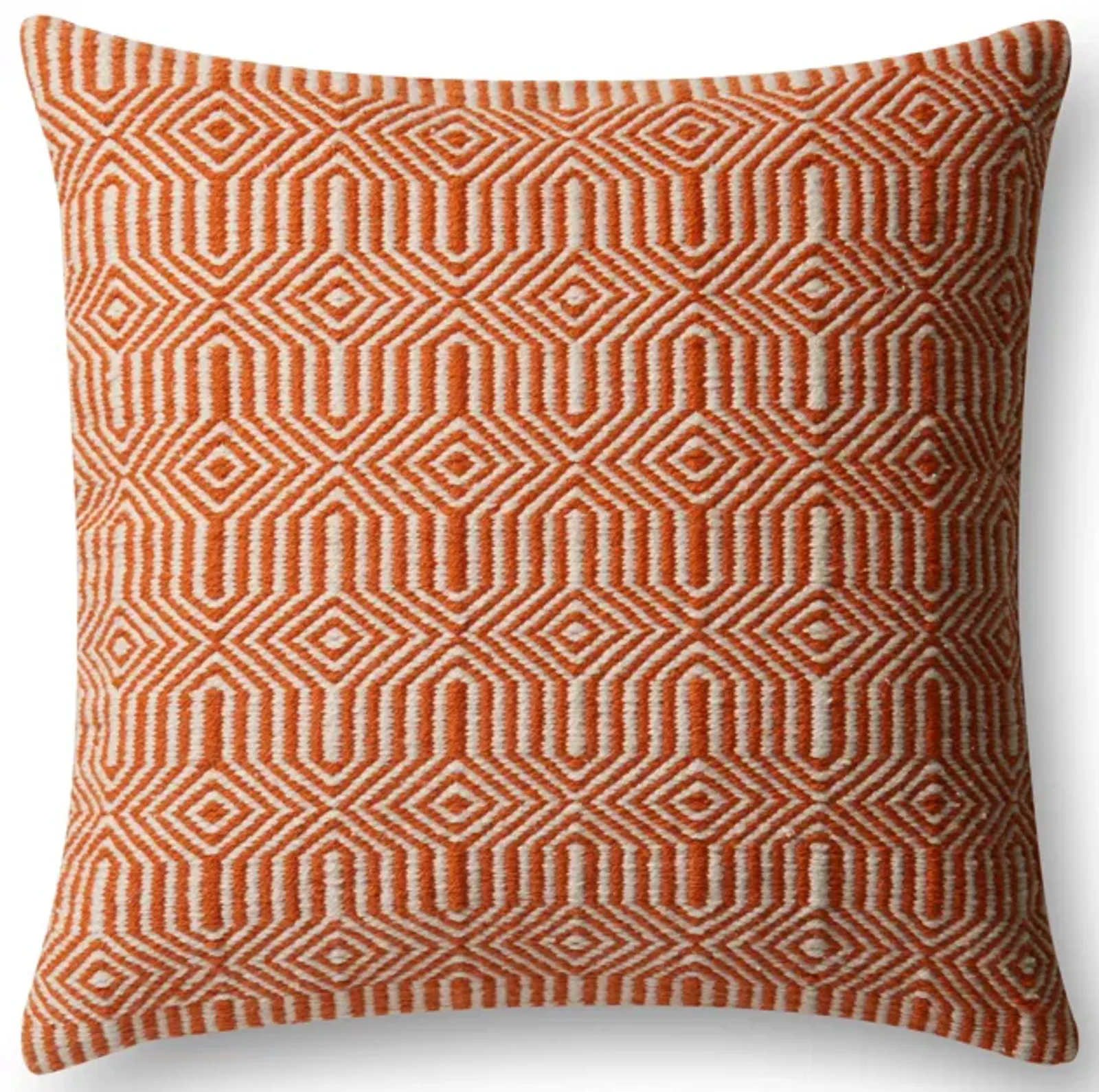 P0339 Orange/Ivory 22"x22" Poly Pillow