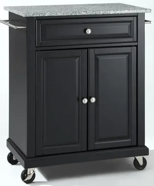 Compact Granite Top Kitchen Cart