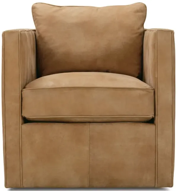Rothko Leather Swivel Rocker