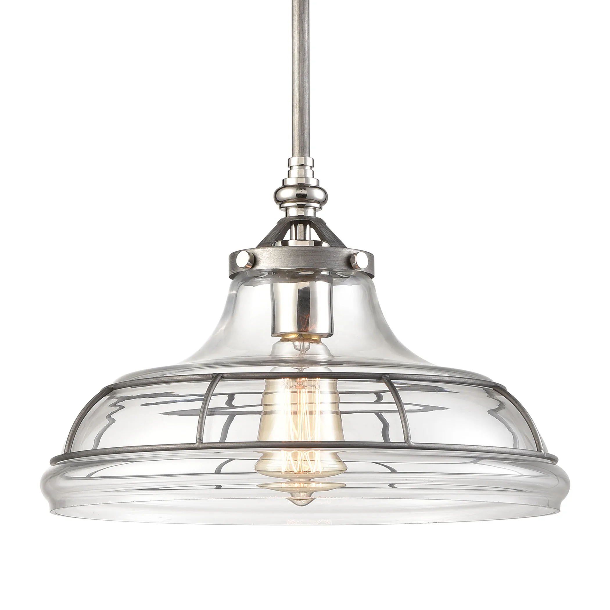 Dunkirk 13'' Wide 1-Light Silver Pendant