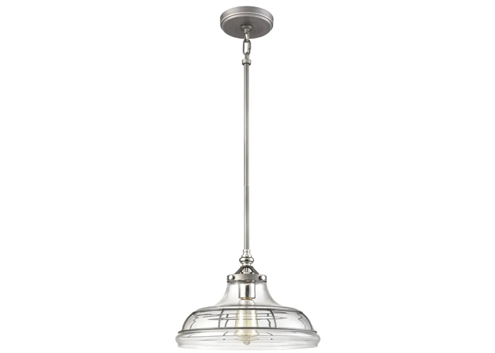 Dunkirk 13'' Wide 1-Light Silver Pendant