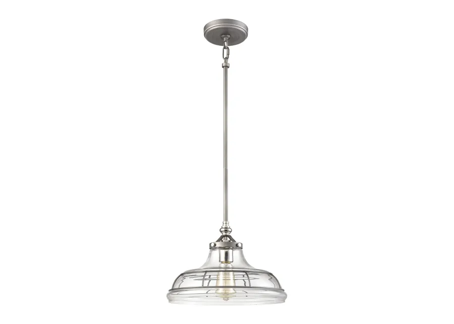 Dunkirk 13'' Wide 1-Light Silver Pendant