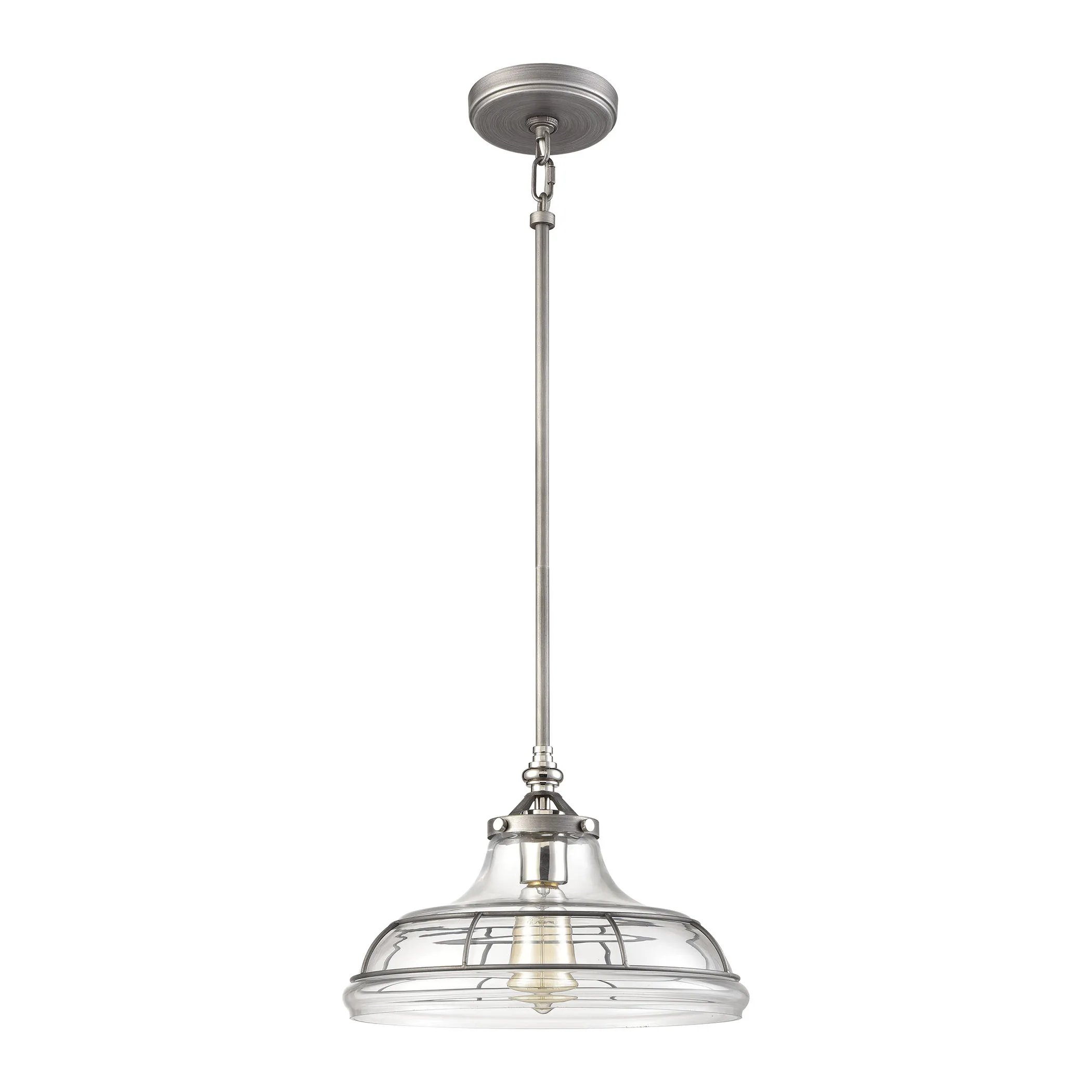 Dunkirk 13'' Wide 1-Light Silver Pendant