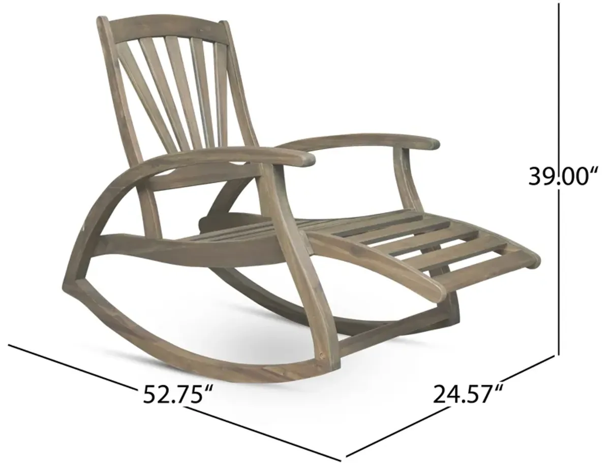 Merax Outdoor Patio Recliner Rocking Chair