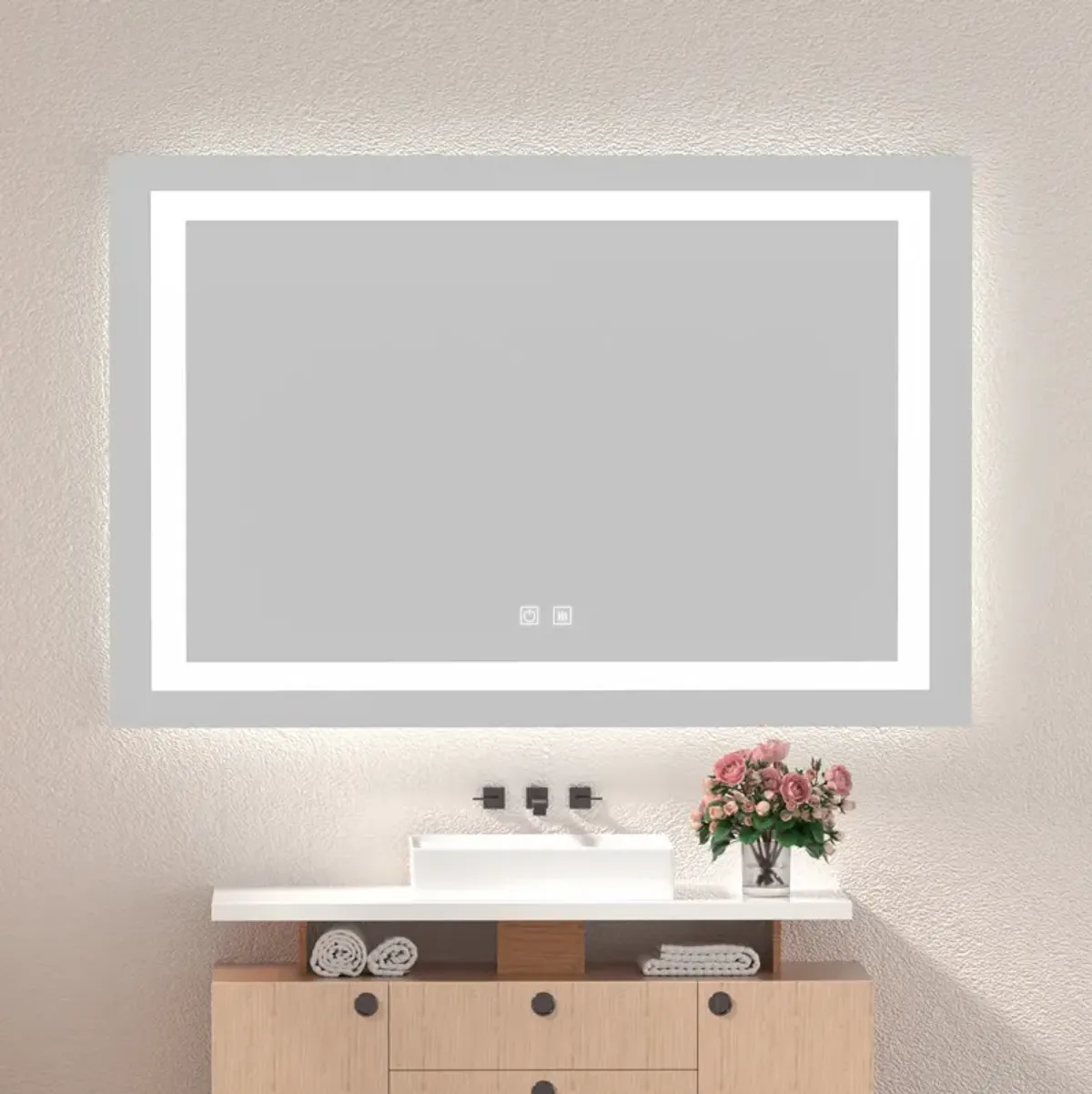 Bathroom Vanity LED Lighted Mirror-36x48in