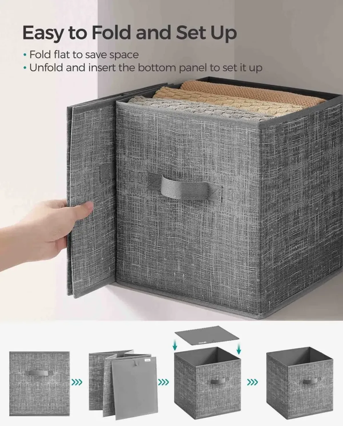 Set of 8 Storage Cubes for Versatile Organization and Stylish Home Décor