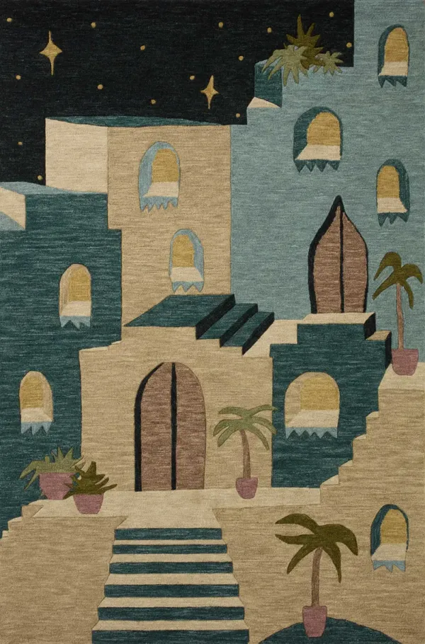 Villagio VIL03 Blue/Multi 7'9" x 9'9" Rug