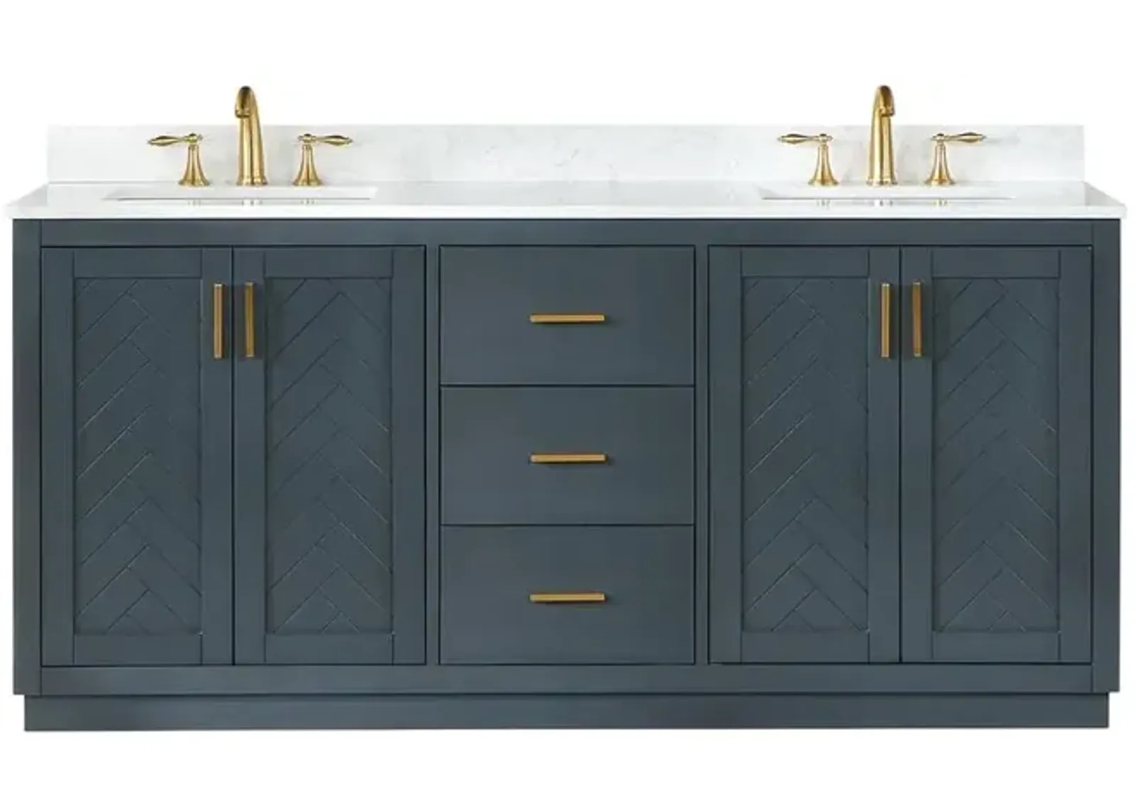 Altair 72 Double Bathroom Vanity Set in Classic Blue without Mirror