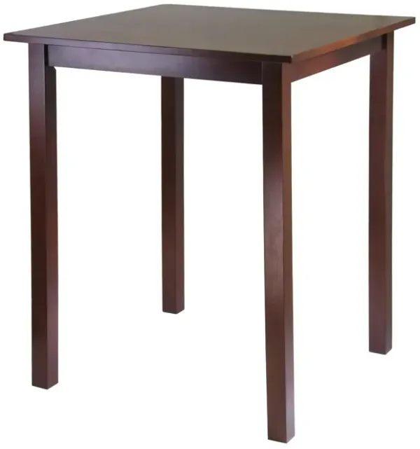 Yardlio Parkland Pub Table: Solid Wood, Antique Walnut Finish, Spacious 33-Inch Top