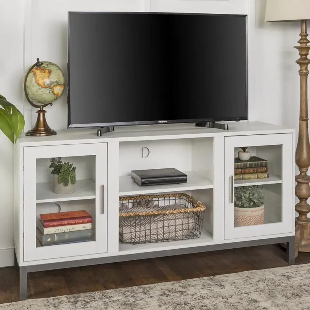 Belen Kox Avenue Wood TV Console - White Finish, Belen Kox