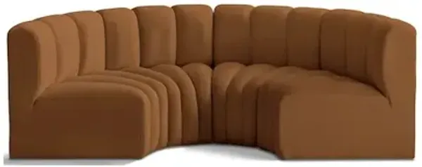 Meridian Furniture Arc Saddle Velvet Modular Sofa