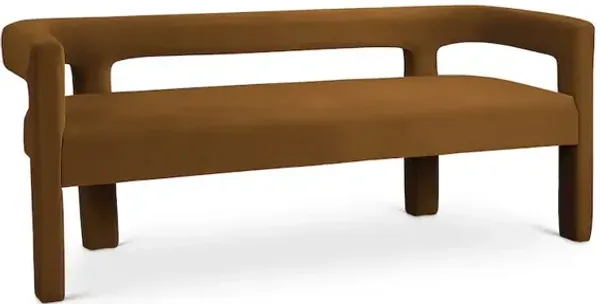 Meridian Furniture Athena Saddle Velvet Bench