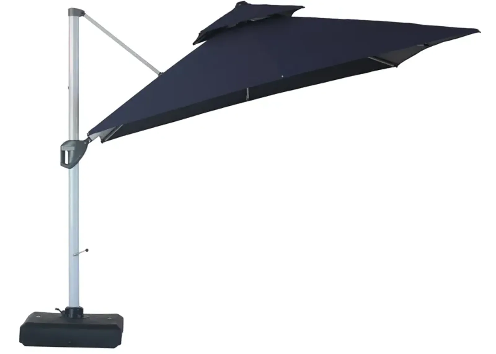 Mondawe 10 ft. Octagon Aluminum Cantilever Patio Umbrella 360� Rotation with Cover and Base Included