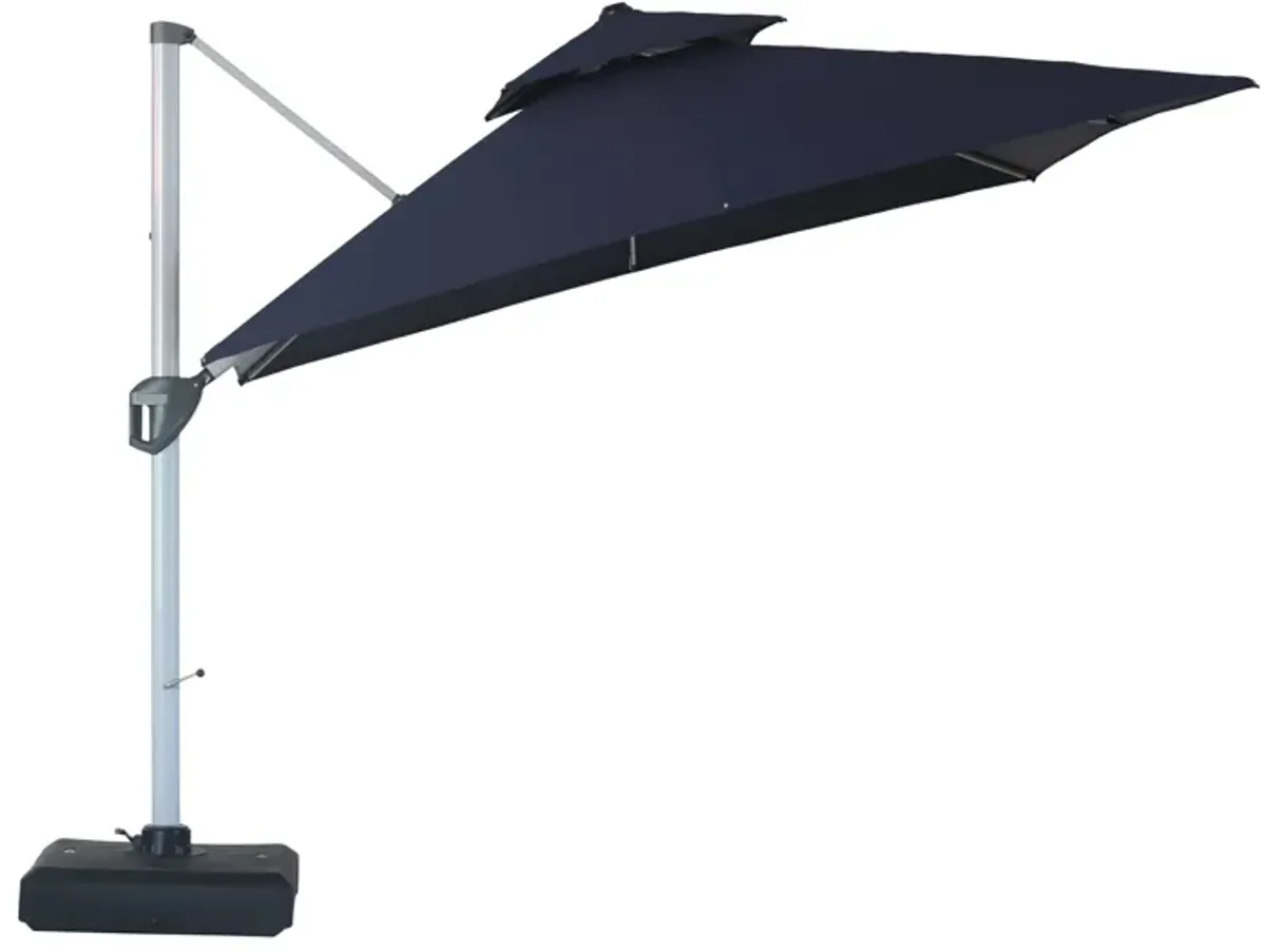 Mondawe 10 ft. Octagon Aluminum Cantilever Patio Umbrella 360� Rotation with Cover and Base Included